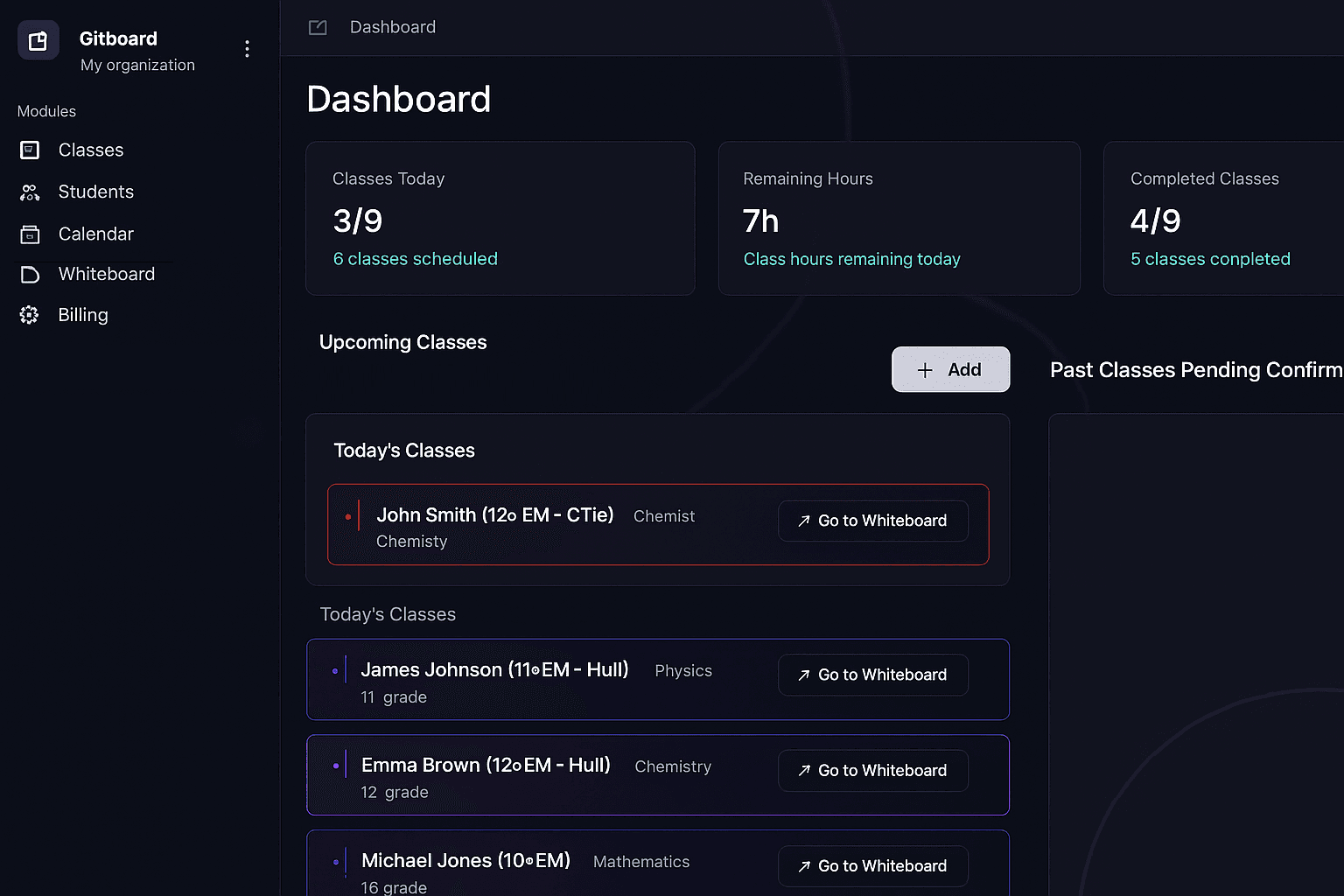 Gizboard Dashboard